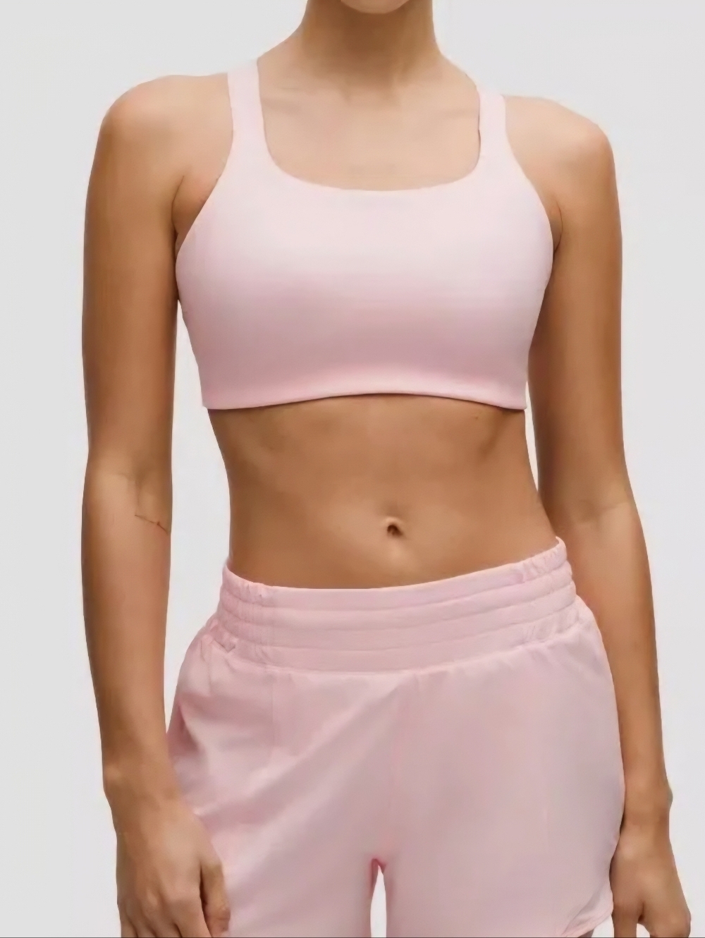NWT Lululemon Ultralu Square-neck Workout Bra B/C Cup BLQU Pink Women's Sz 6